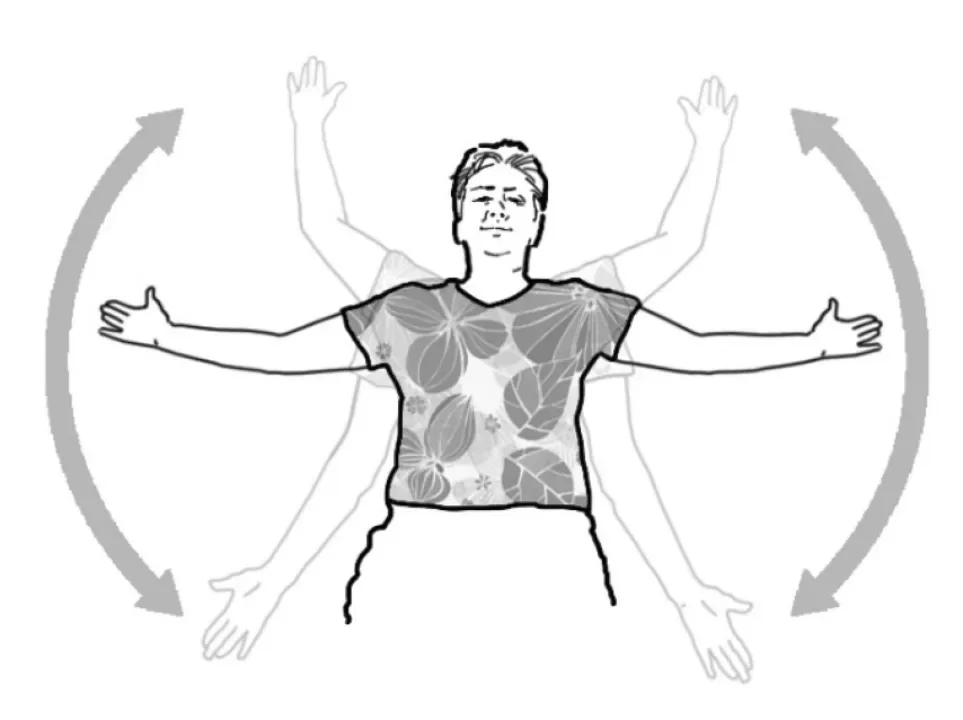 Supine arm elevation